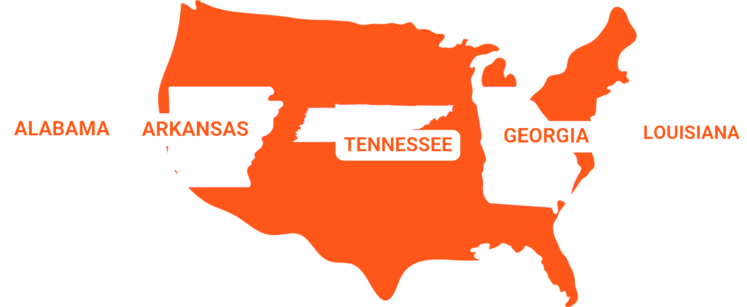 Map showing Coach Safely Act implementation across US states