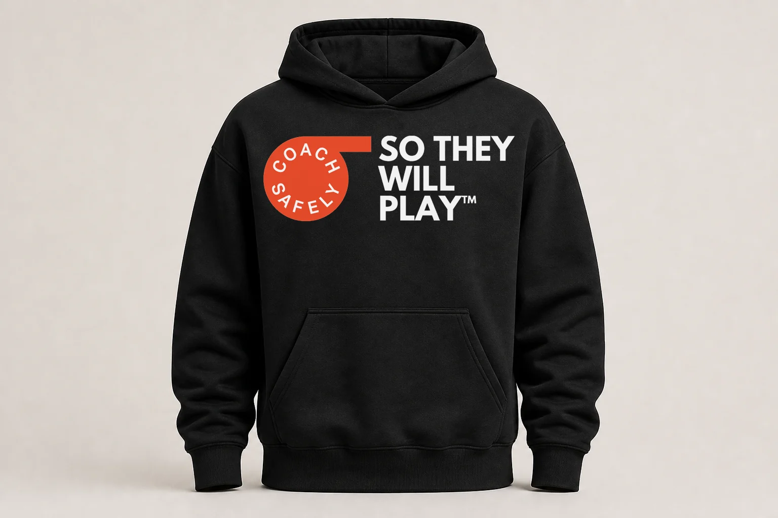 Black Coach Safely hoodie with So They Will Play logo